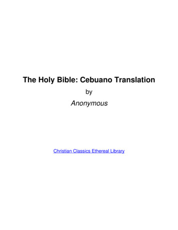 The Holy Bible: Cebuano Translation