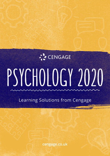 PSYCHOLOGY 2020 - Dooxkge7f84co.cloudfront 