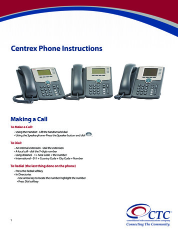 Centrex Phone Quick Start Guide - Goctc 