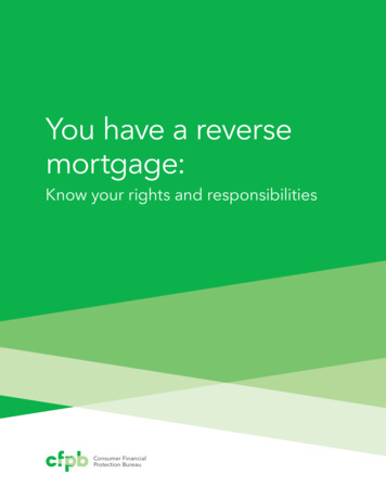 You Have A Reverse Mortgage - Consumer Financial Protection Bureau