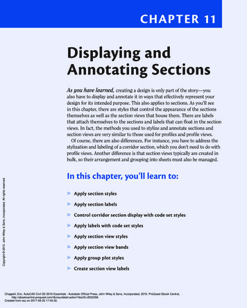 Displaying And Annotating Sections