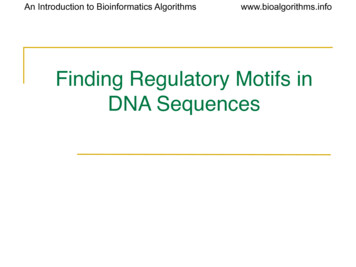 Finding Regulatory Motifs In DNA Sequences - Bioinformatics