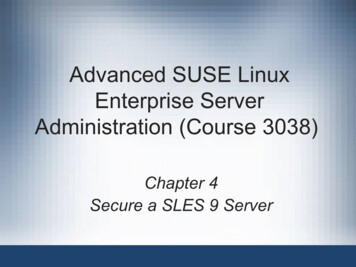 Advanced SUSE Linux Enterprise Server Administration .