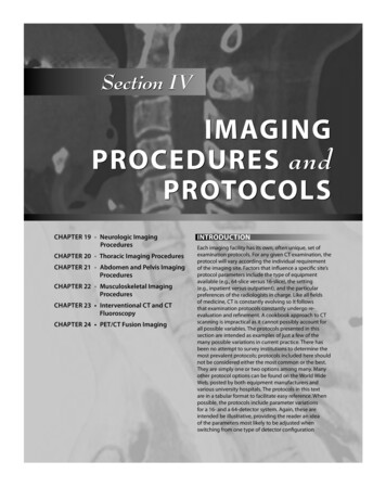 IMAGING PROCEDURES And PROTOCOLS