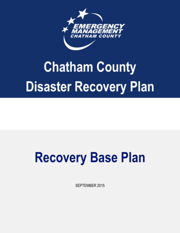 Chatham County Disaster Recovery Base Plan - Microsoft