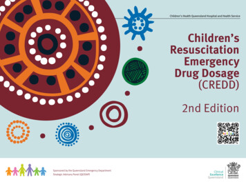 Children’s Resuscitation Emergency Drug Dosage Book