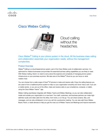 Cisco Webex Calling - MVC