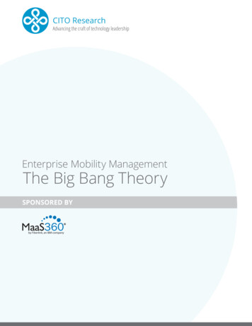 Enterprise Mobility Management The Big Bang Theory