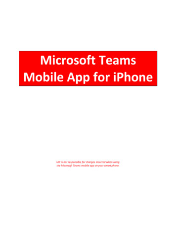 Microsoft Teams Mobile App For IPhone