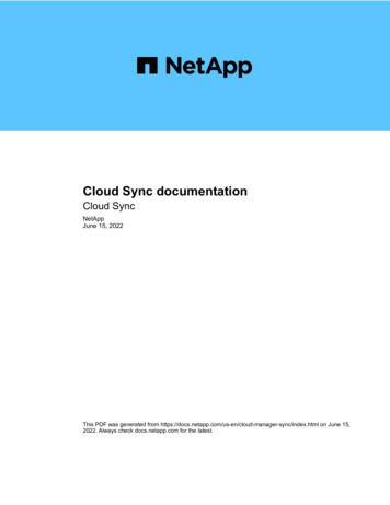 Cloud Sync Documentation : Cloud Sync - NetApp