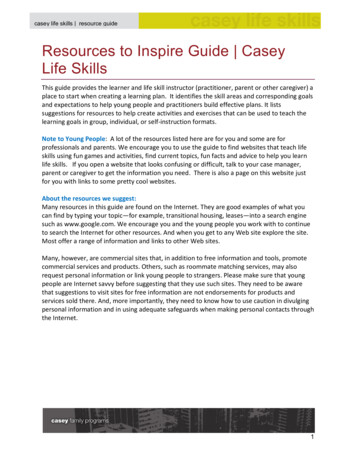 Resources To Inspire Guide Casey Life Skills