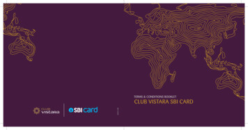 Terms & Conditions Booklet Club Vistara Sbi Card