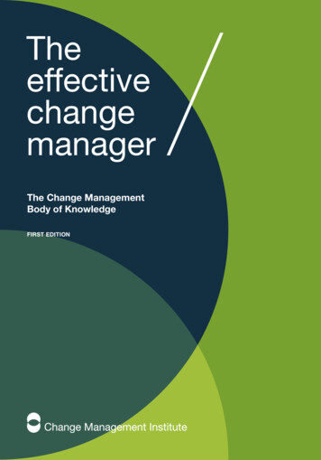 The Effective Change Manager - Change Management 