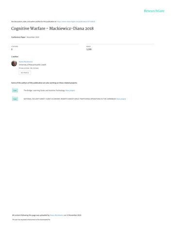 Cognitive Warfare - Mackiewicz-Diana 2018