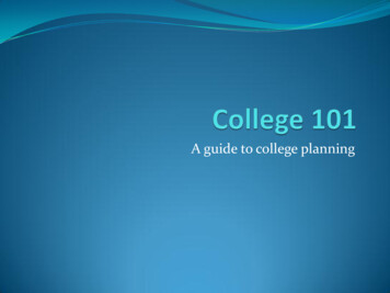 A Guide To College Planning - Taft High School