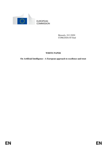 WHITE PAPER On Artificial Intelligence - A European .