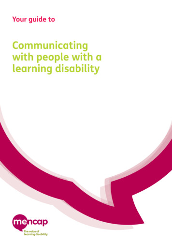 Communicating With People With A Learning Disability