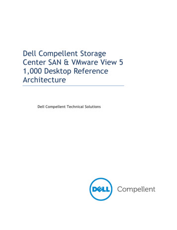 Dell Compellent Storage Center SAN & VMware View 5 1,000 Desktop .