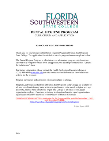 CURRICULUM AND APPLICATION - Florida SouthWestern State College