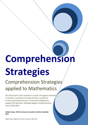 Comprehension Strategies Applied To Mathematics