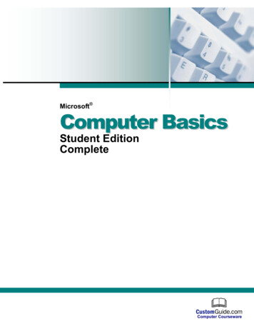 Computer Basics - University Of Cincinnati