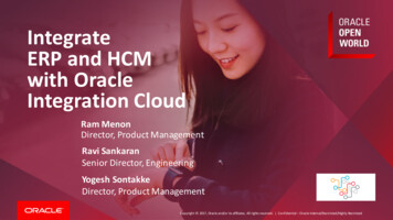 Integrate ERP And HCM With Oracle Integration Cloud