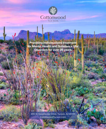 Providing Individualized Treatment For Mental . - Cottonwood Tucson