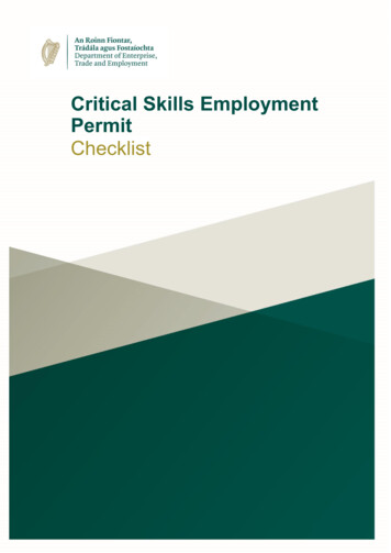 Critical Skills Employment Permit Checklist