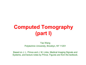 Computed Tomography (part I)