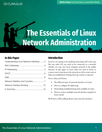 The Essentials Of Linux Network Administration