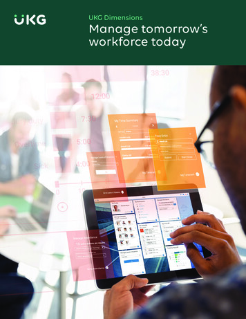 UKG Dimensions Manage Tomorrow's Workforce Today