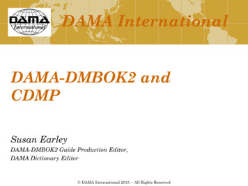 DAMA-DMBOK2 And CDMP