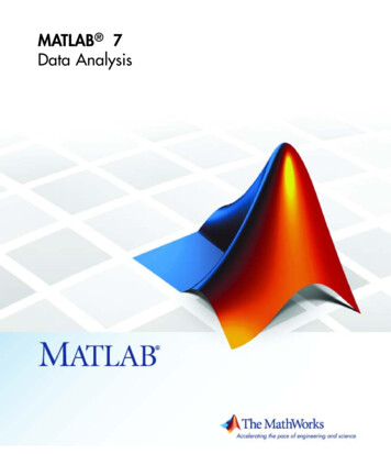 MATLAB 7 Data Analysis - University Of Illinois Urbana .