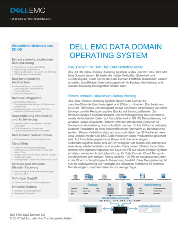 Wesentliche Merkmale Von DELL EMC DATA DOMAIN OPERATING SYSTEM - Medialine
