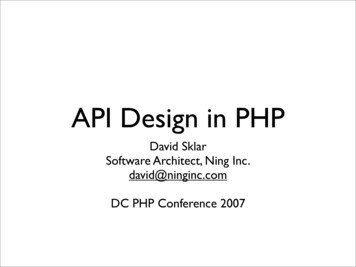 API Design In PHP - Sklar 