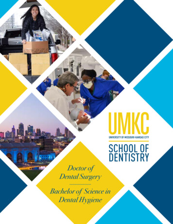 UMKC School Of Dentistry Recruitment Brochure