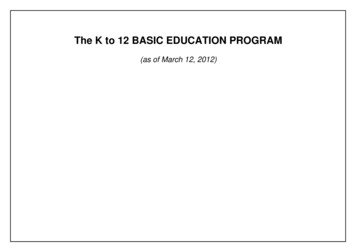 DepEd K12 Basic Education - WordPress 