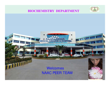 Welcomes NAAC PEER TEAM - Rajarajeswari Medical College .