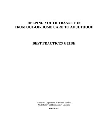 HELPING YOUTH TRANSITION FROM OUT-OF-HOME CARE 