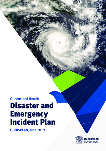 Queensland Health Disaster And Emergency Incident Plan