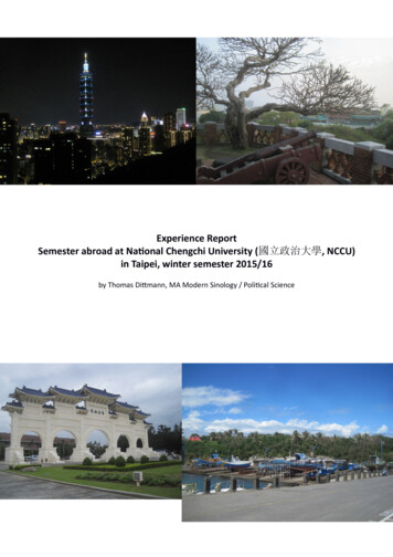 Experience Report Semester Abroad At National Chengchi University .