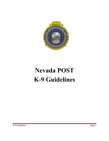 Nevada POST K-9 Guidelines