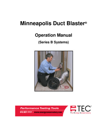 Duct Blaster Manual - Energy Conservatory