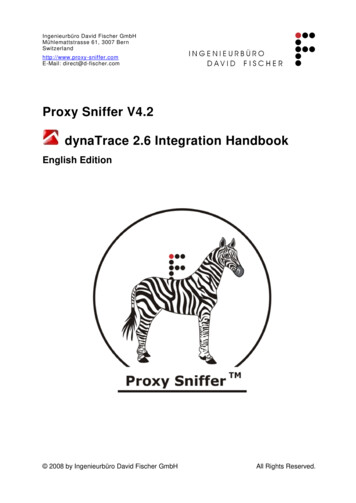 DynaTrace 2.6 Integration Handbook - Proxy-sniffer 