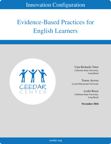 Evidence-Based Practices For English Learners - CEEDAR
