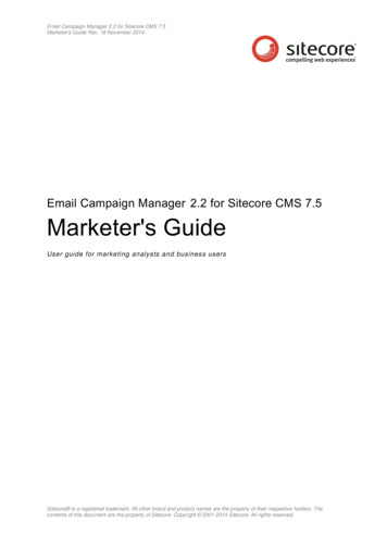 Email Campaign Manager Marketer's Guide - Sitecore