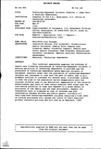 TITLE A Technical Memorandum. INSTITUTION REPORT NO OTA-TM-H-38 . - Ed
