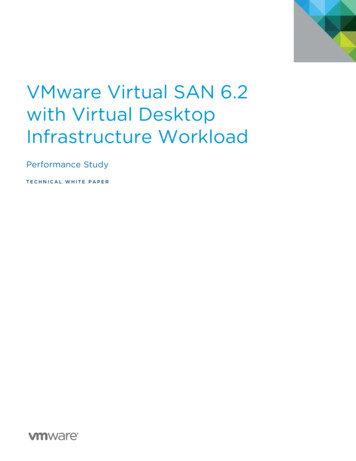 VMware Virtual SAN 6.2 With Virtual Desktop Infrastructure Workload