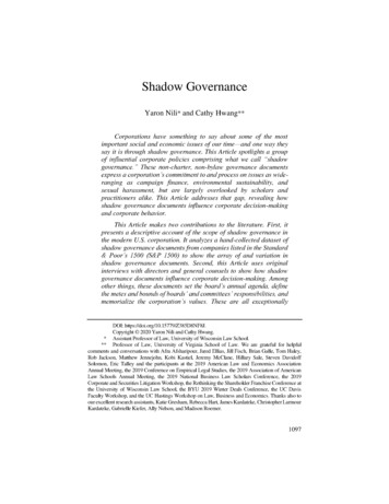 Shadow Governance - Api.law.wisc.edu