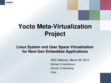 Yocto Meta-Virtualization Project - ELinux